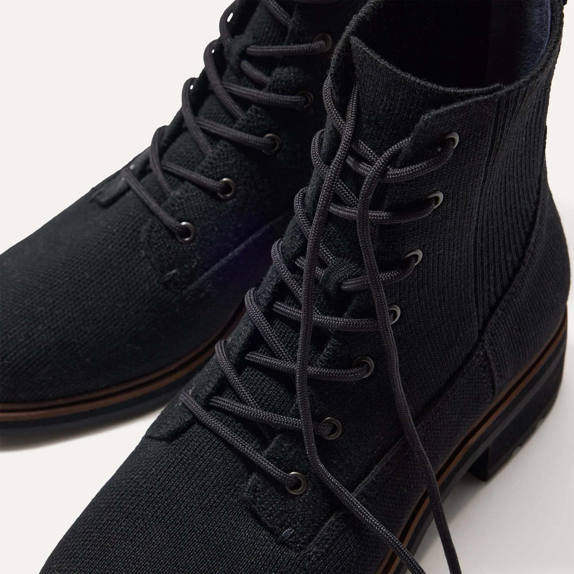 The Laced Lug Boot - Onyx Black