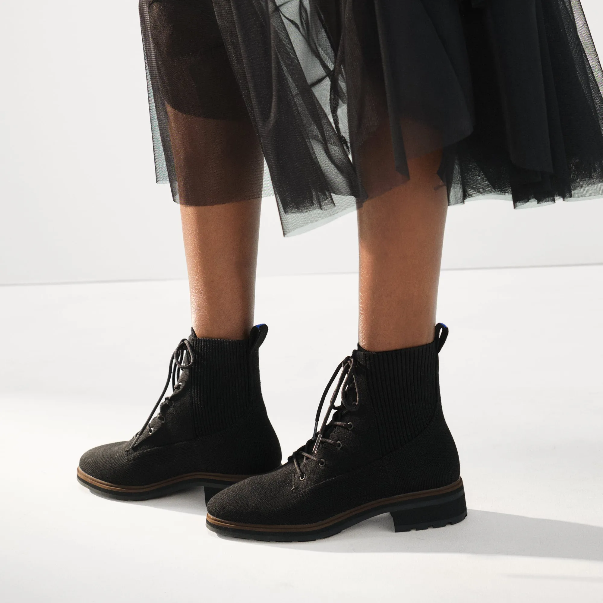 The Laced Lug Boot - Onyx Black