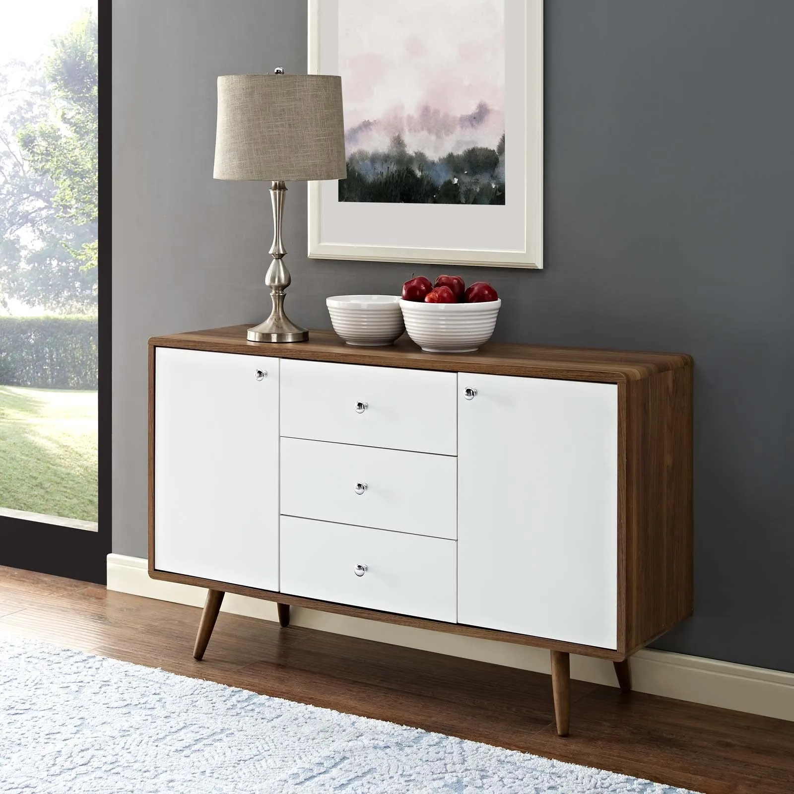 Transmit Sideboard in Walnut White