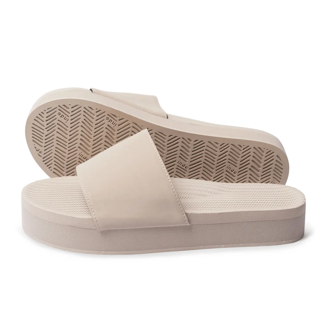 Women's Slides Platform Sneaker Sole - Sea Salt/Sea Salt Sole